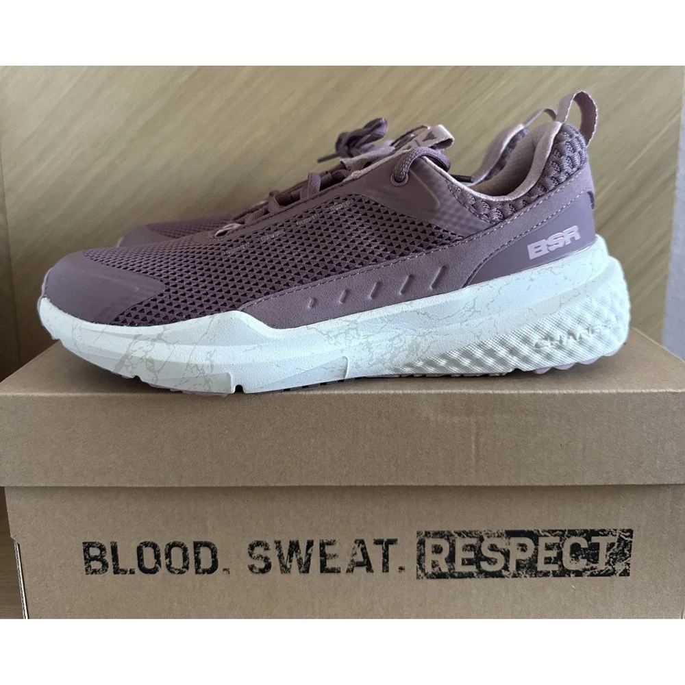 Under Armour Women's Project Rock Blood Sweat Respect 5, Maroon Pink, Size 9.5
